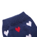 Pets.Love.Earth Sweater Blue with Red &amp; White Hearts