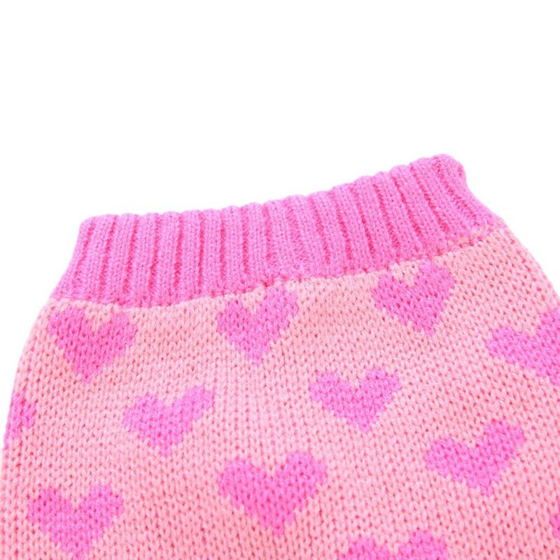 Pets.Love.Earth Love Sweater Pink with Pink Hearts