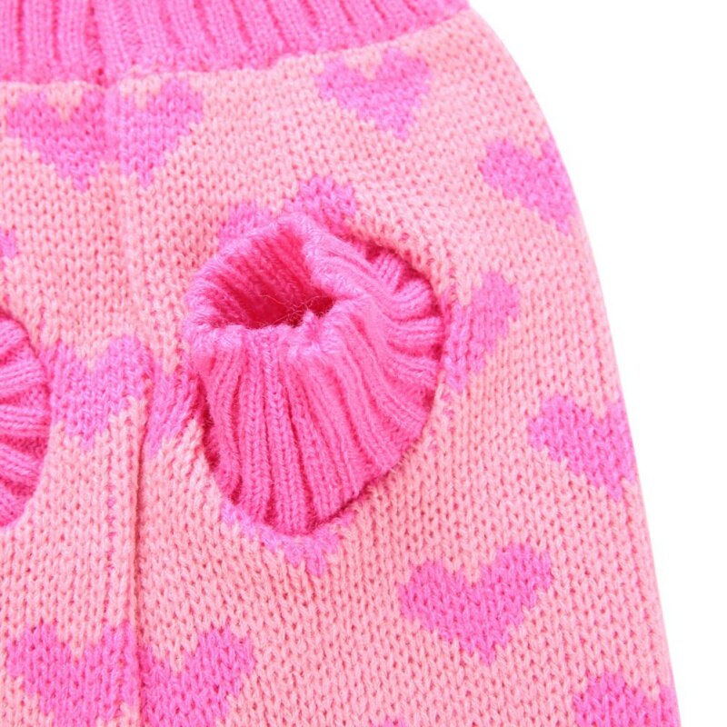 Pets.Love.Earth Love Sweater Pink with Pink Hearts