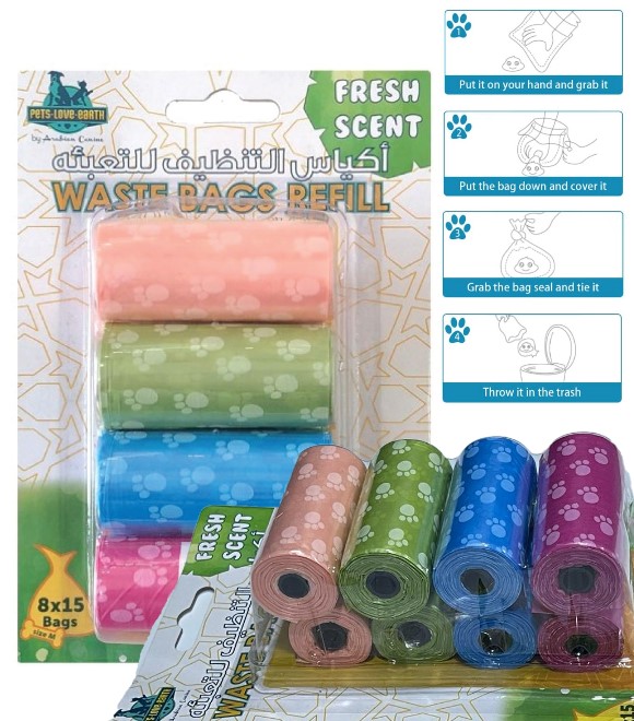 Pets.Love.Earth Waste Bags Refill Fresh Scent 8 Pcs/Pack