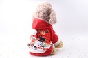 Pets.Love.Earth Big Red old man + elk + snowman print Hoody