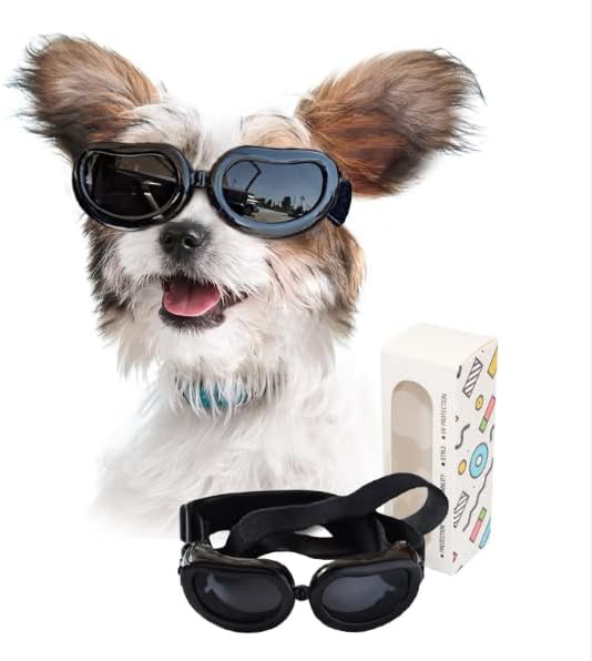 Foldable Pet Dog Protection Goggles Black