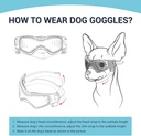 Foldable Pet Dog Protection Goggles Black
