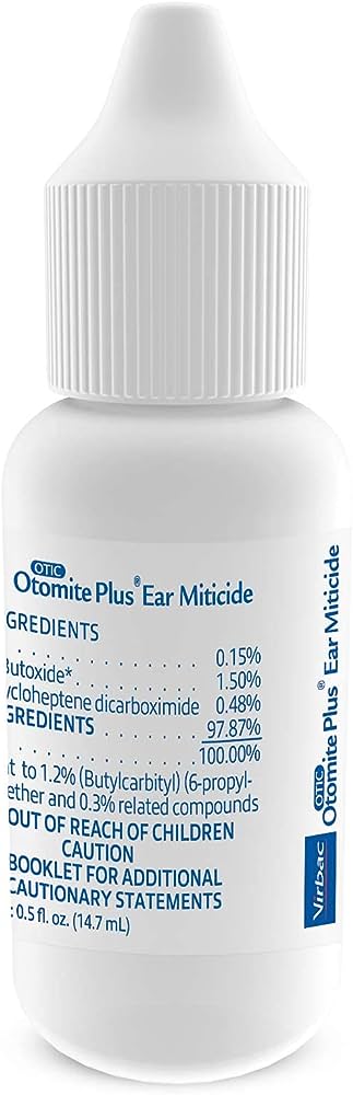 Otomite Plus Ear Mite Treatment 0.5 Ounce