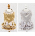Pets.Love.Earth Silver Dress With Leash