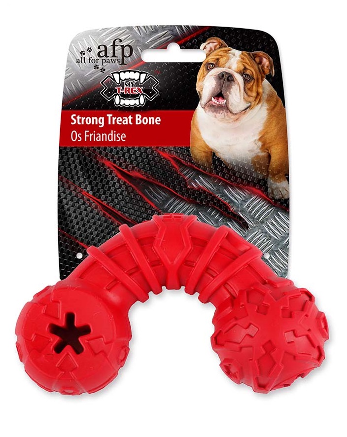 All For Paws Mighty Rex - Strong Treat Bone Red