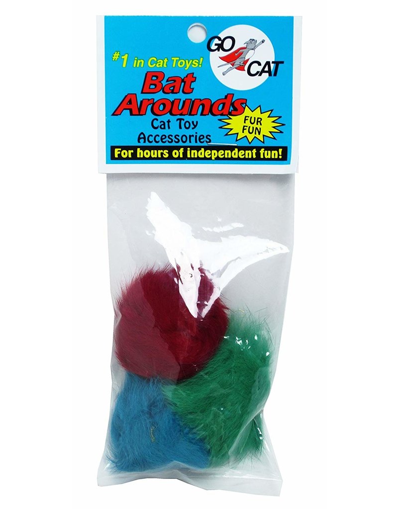 Go Cat Bat Arounds Fluffy  Fur Balls - 3 Pack