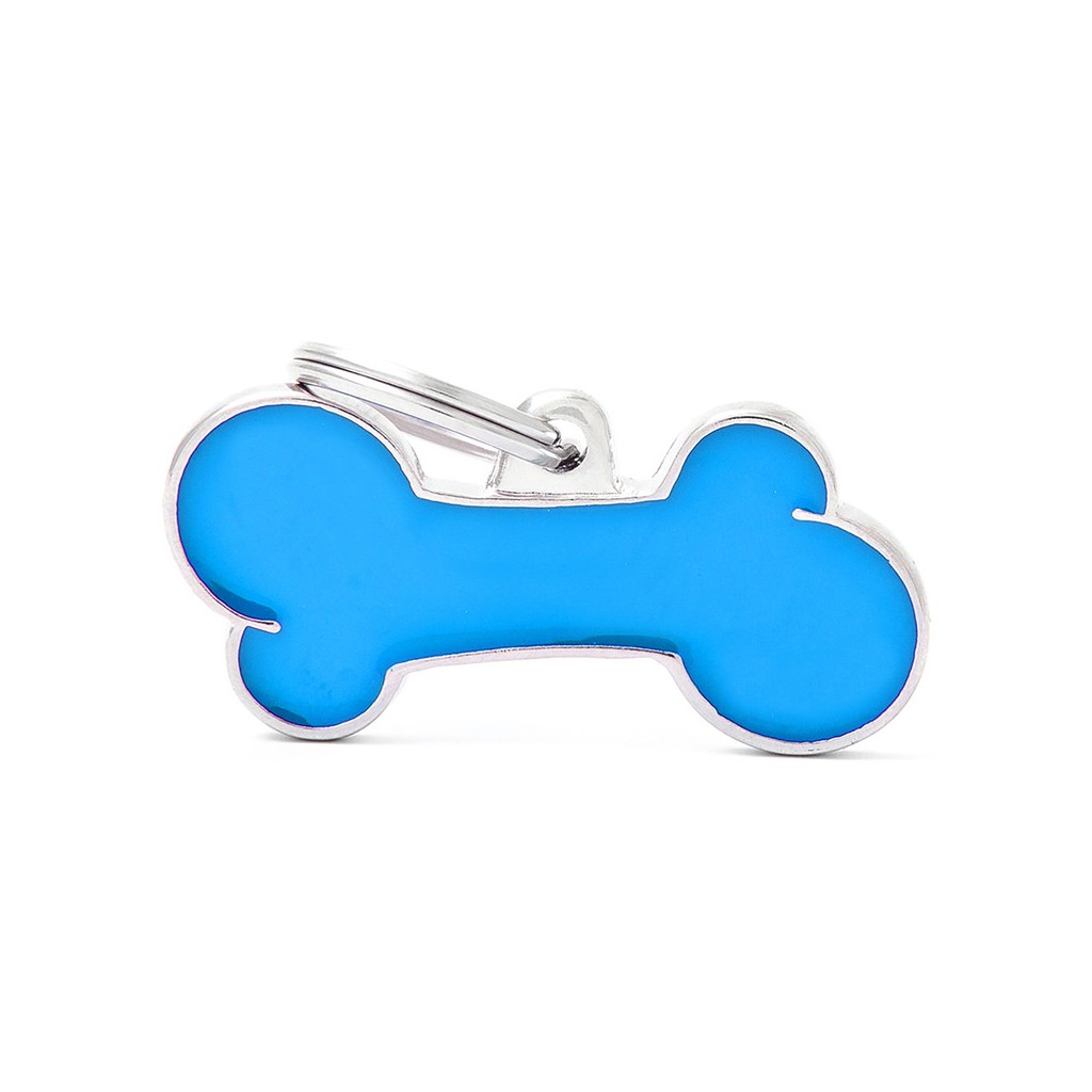 My Family Classic  ID Tag - Big Light Blue Bone