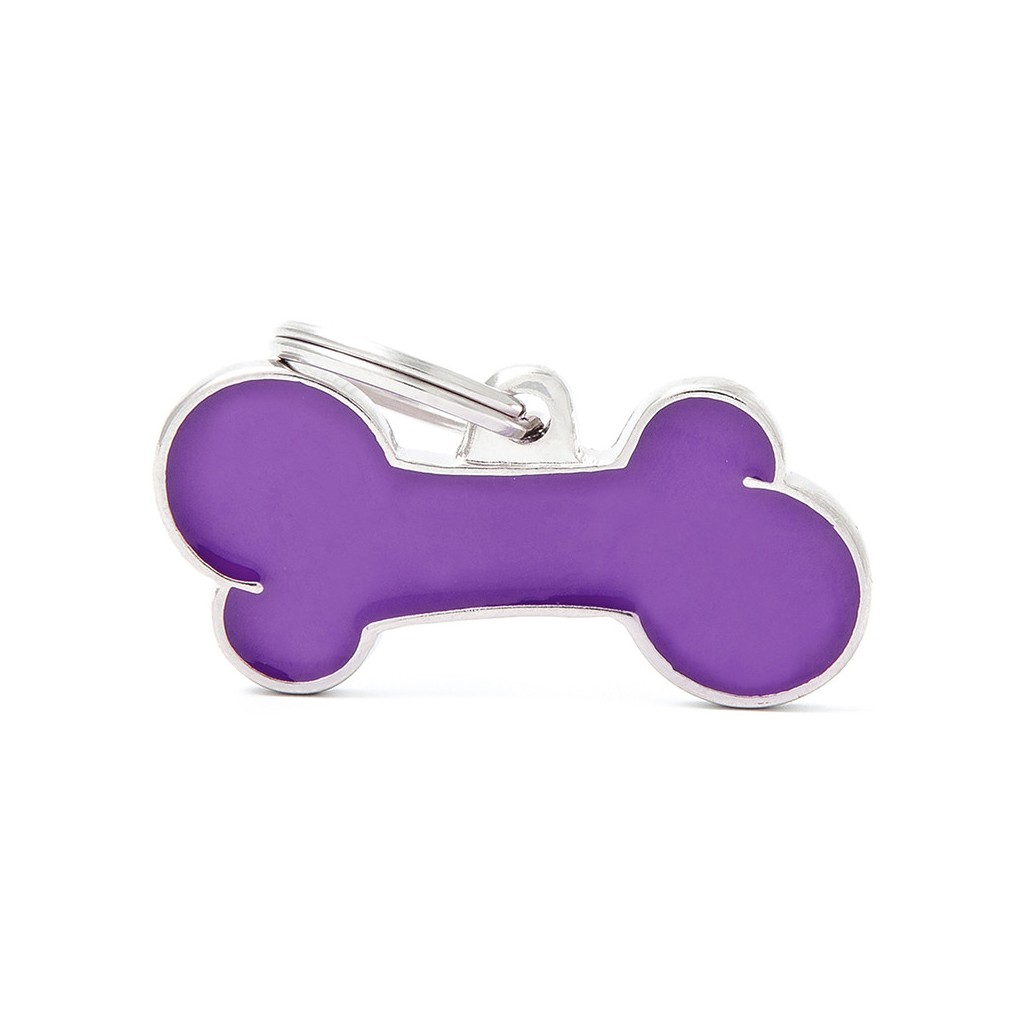 My Family Classic ID Tag - Big Purple Bone ID Tag