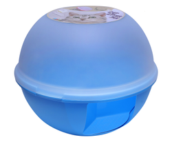 Pets.Love.Earth Cat Litter Box Dome with Steps Blue 21x21x18