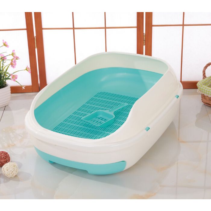 Pets.Love.Earth Cat Litter Pan Filter Base With Rim  &amp; Trey Aqua 25x18x10