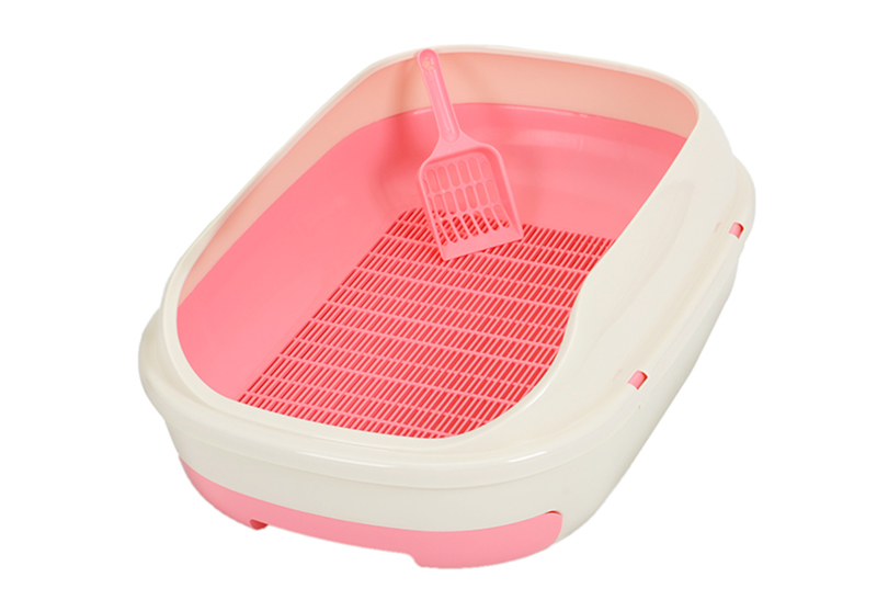 Pets.Love.Earth Cat Litter Pan Filter Base With Rim  &amp; Trey Pink
