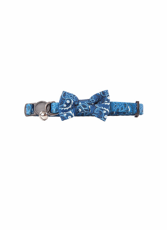 Pawise Cat collar w/Bowknot Blue