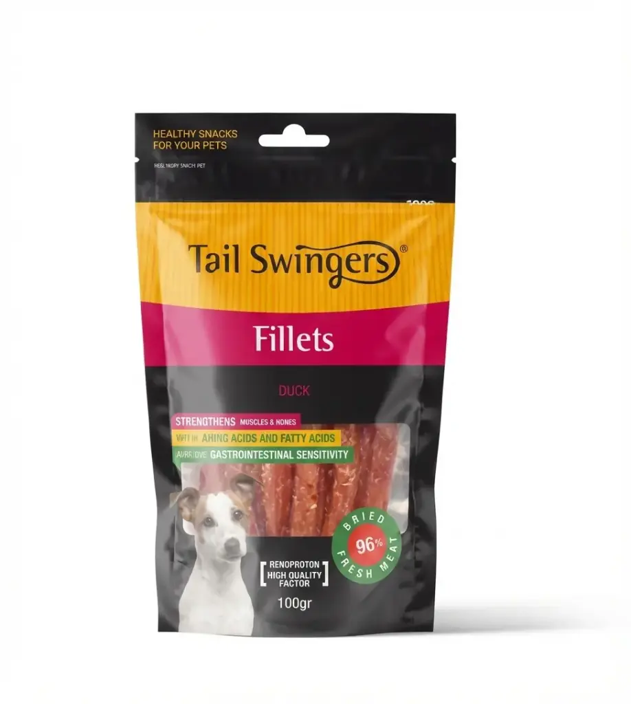 Pet Interest Tail Swingers Duck Fillets 100g