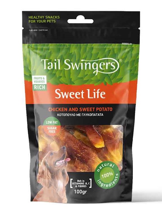 Pet Interest Tail Swingers Sweet Life Chicken and Sweet Potato 100g