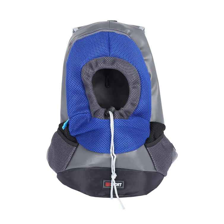 Pet Portable travel Back pack head out - Blue