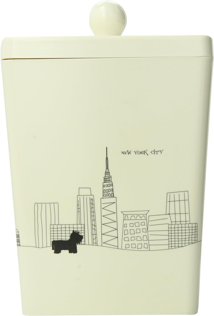 Pet Studio City Dog Melam Treat Canister White