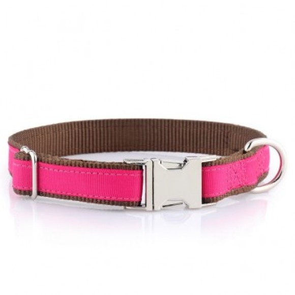 Pets.Love.Earth  Heavy Duty Dog Collar Red/PinkBlue/Green -S