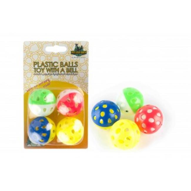 Pets.Love.Earth Colorful Plastic Balls Cat Toy(4 pack)