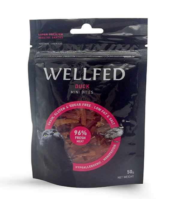 Pet Interest Wellfed Duck Bites for Cat 50g