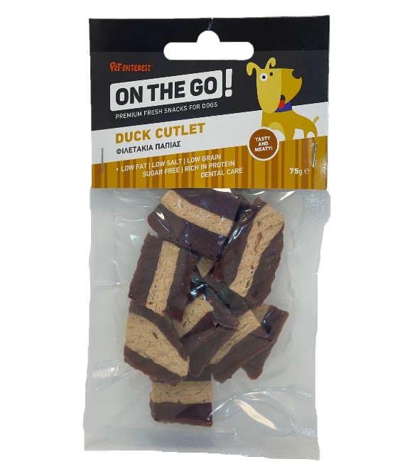 Pet Interest On The Go Duck Cutlet for Dogs 75g