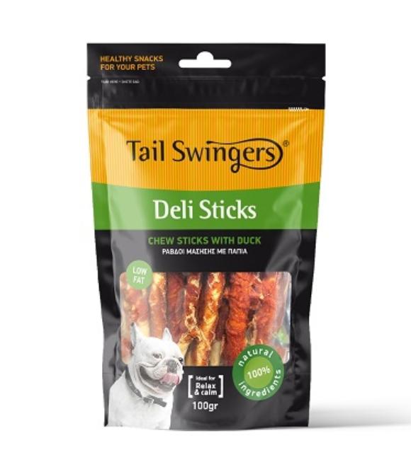 Pet Interest Tail Swingers Deli sticks with Duck 100g