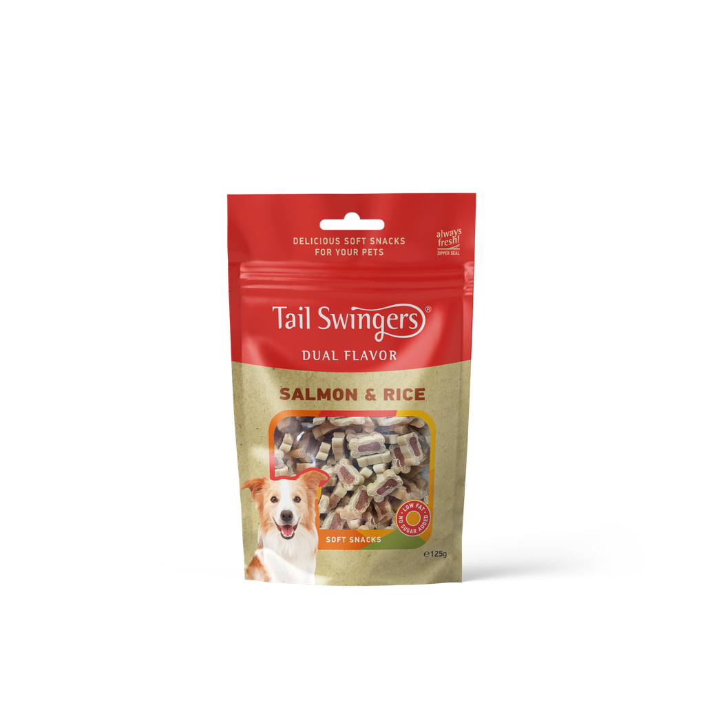 Pet Interest Tail Swingers Dual Flavor Salmon and Rice 125g