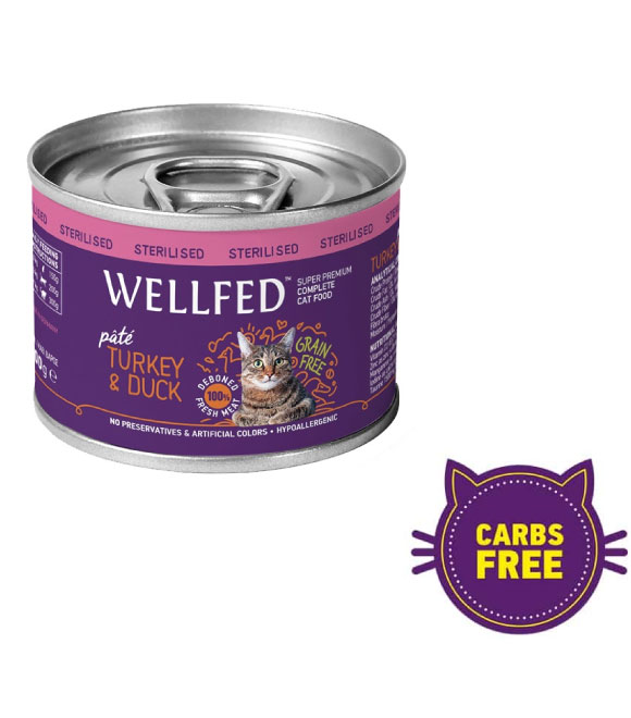 Pet Interest Wellfed Turkey and Duck Can 200g For Cats