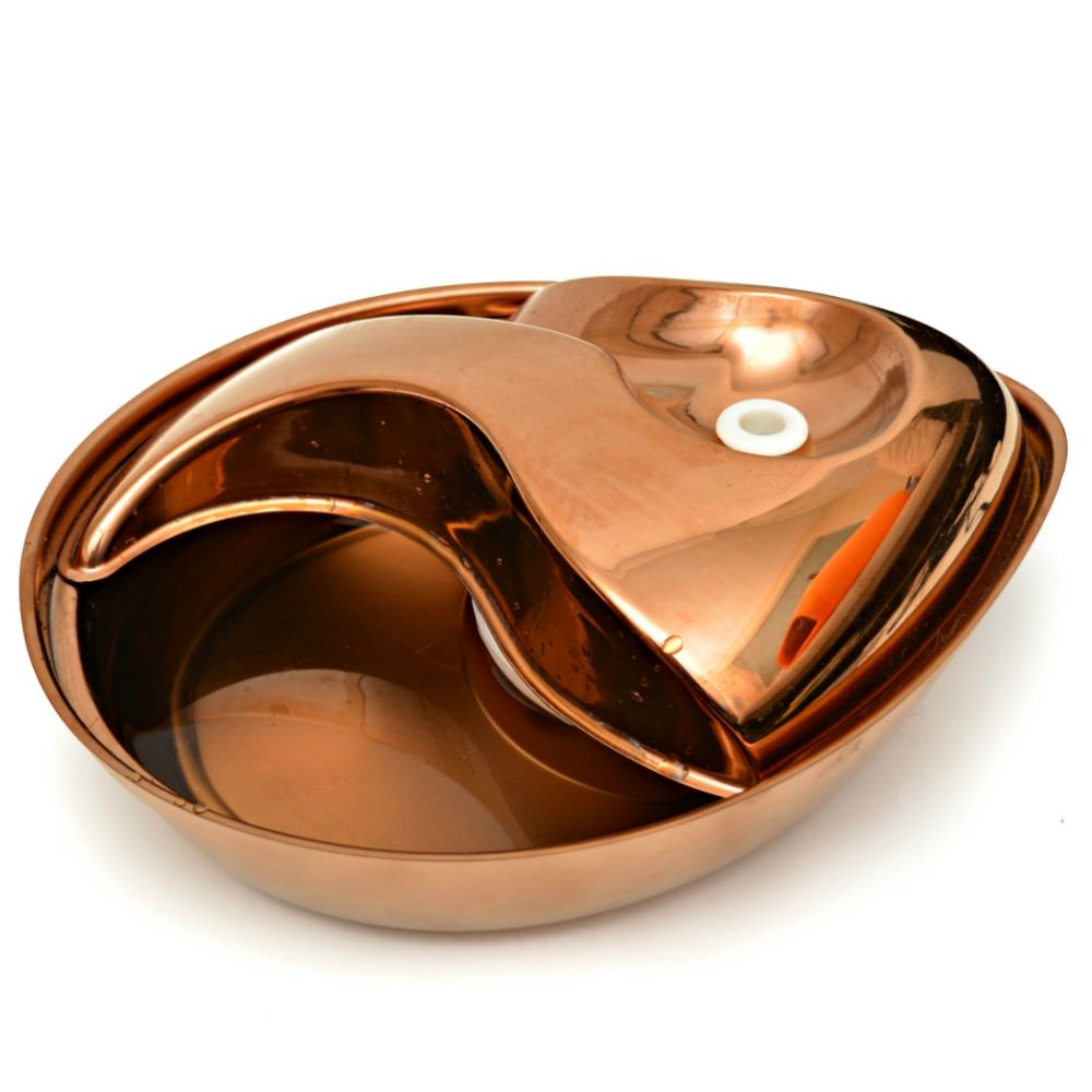 Pioneer Pet Stainless Steel Fountain Raindrop Rose Gold 1.77 Liter