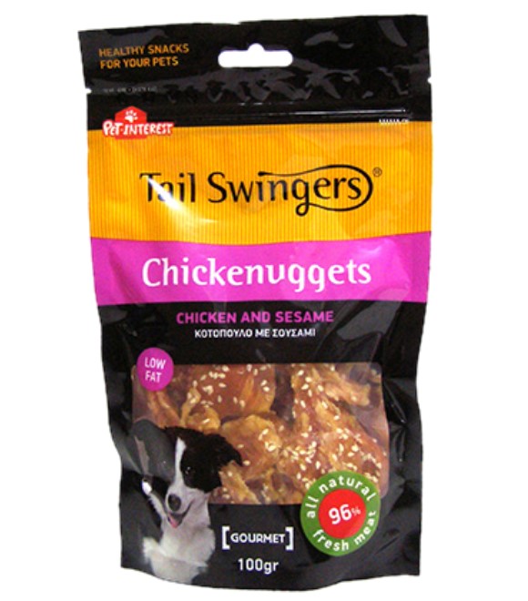 Pet Interest Tail Swingers Chicken Nuggets With Chicken And Sesame 100g