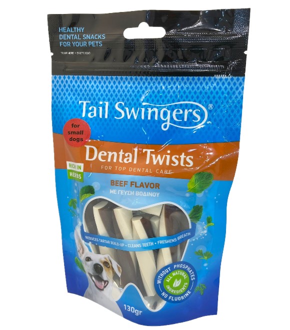 Pet Interest Tail Swingers Milk Twisters With Beef For Small Dogs 130g