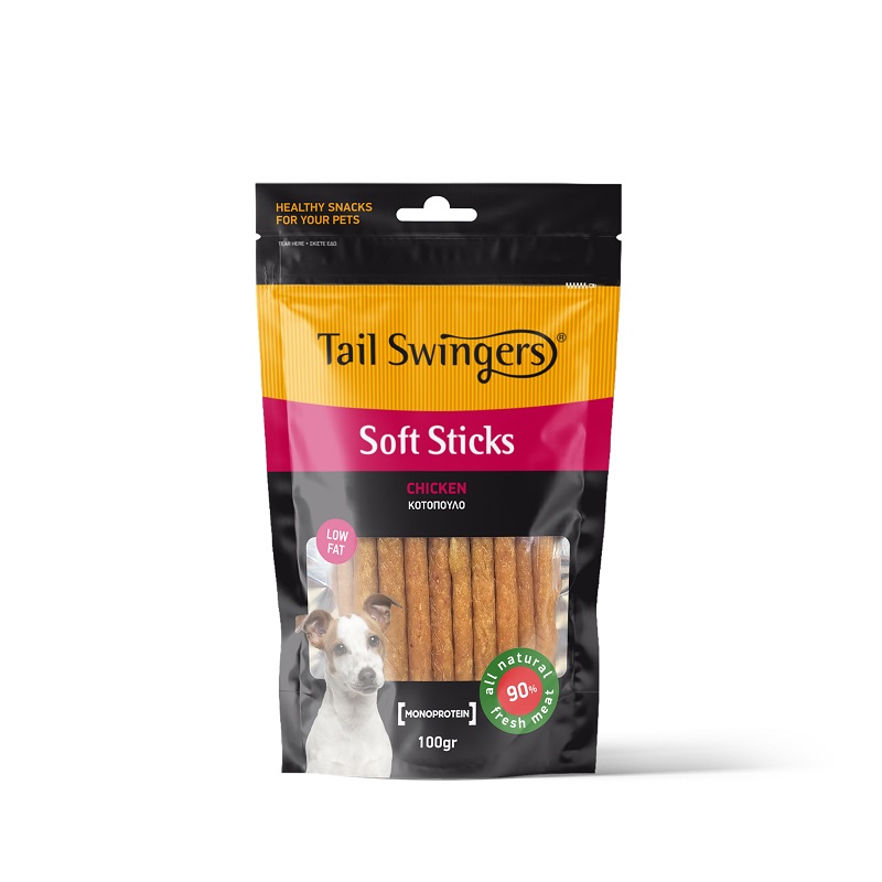 Pet Interest Tail Swingers Soft Sticks Chicken 100g