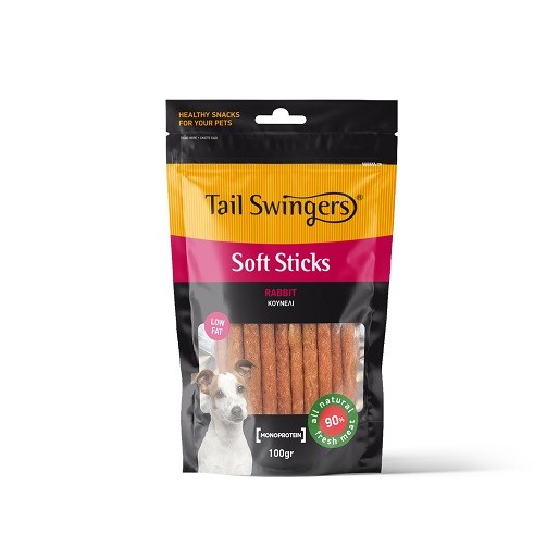 Pet Interest Tail Swingers Soft Sticks Rabbit 100g