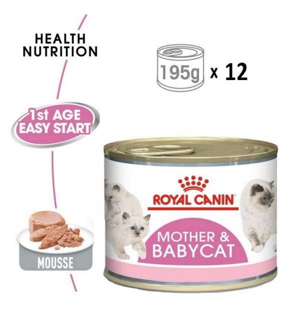 Royal Canin Mother &amp; Baby Cat Ultra Soft Mousse Can, 195g
