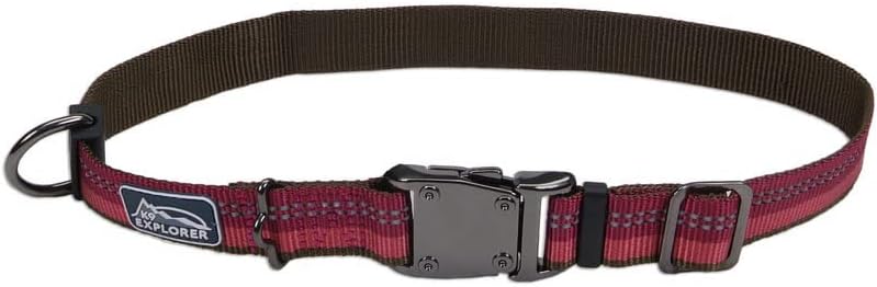 SafariPet K9 Explorer Collar 12-18&quot; Raspberry