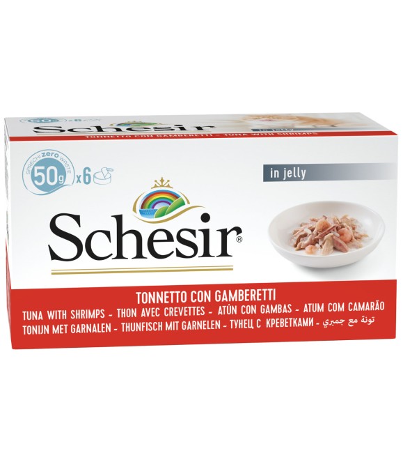 Schesir Can for Cat Tuna with Shrimps 6x50g per pack