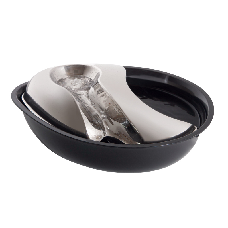 Pioneer Pet Stainless Steel/Plastic Fountain Raindrop Style Black 60oz(1.8L)