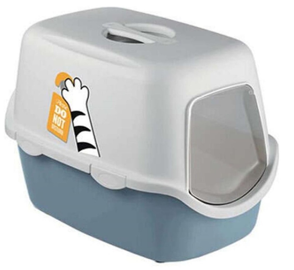 Stefanplast Cat Toilet Cathy Griffe Steel Blue/White 56x40x40h Cm