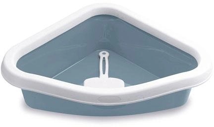 Stefanplast Cat Toilet Sprint Corner Steel Blue/White