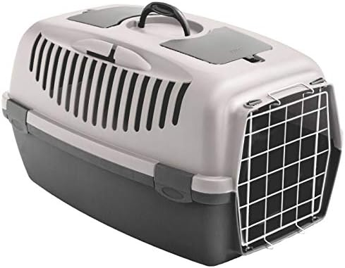 Stefanplast Pet Carrier Gulliver 1 with metal door Powder Pink/light grey 48x32x31H CM