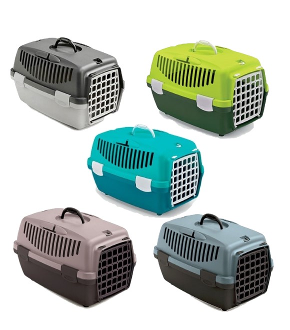 Stefanplast Pet Carrier Pet Carrier Gulliver 1 Plastic Door Dark Grey/Light Grey Cm 48x32x97h