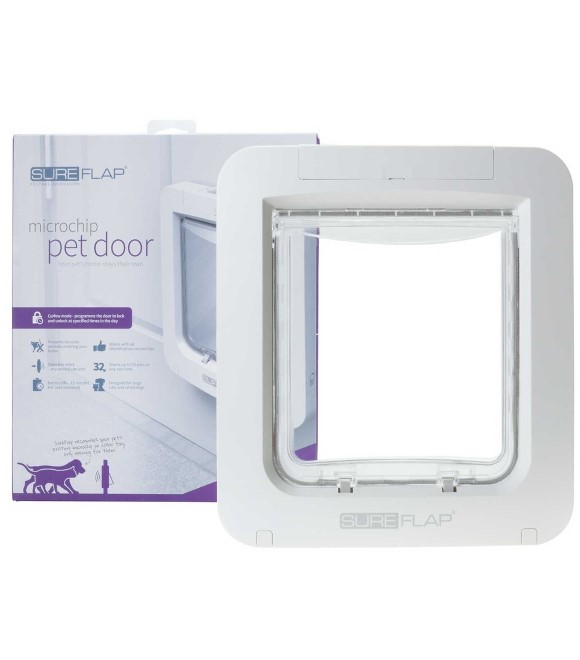SureFlap DualScan 4-way flap w. microchip ident., 26.2 Ã— 28.1 cm, white