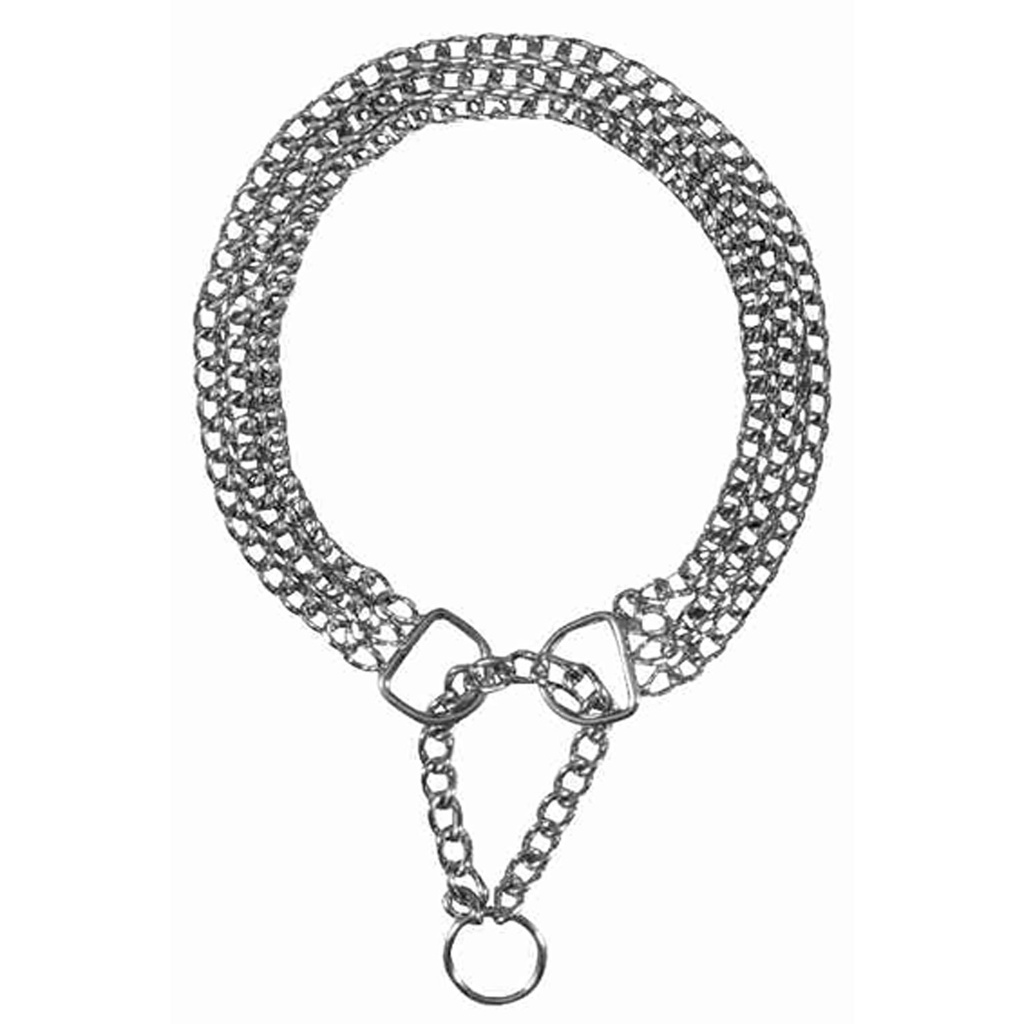 Trixie Semi-choke chain, double row, chromed, 40 cm/2.0 mm
