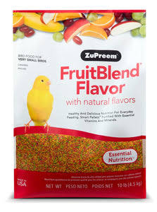 Zupreem Fruit Blend Flavor Bird Food for XS Birds 907g