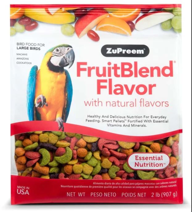 Zupreem FruitBlend Flavor Large Parrot Food 3.5lb (1.59kg)