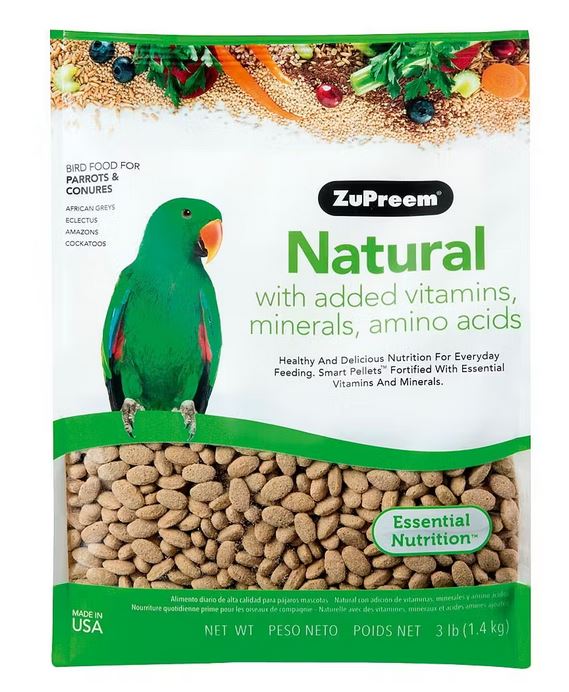 Zupreem Natural Bird Food for Parrots and Conures 1.4 kg