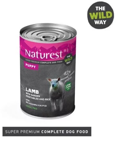 Pet Interest Naturest The wild Way Lamb with Garden vegitables 400g Can For Puppy