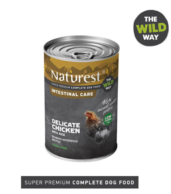 Pet Interest Naturest The wild Way Delicate Chicken with Rice Intestinal Care 400g Can For Adult Dog