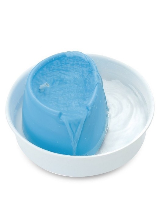 Pioneer Pet Bali Isle Automatic Water Fountain White and Blue 60oz