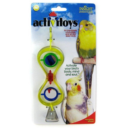 JWPet TOY BIRD HOUR GLASS MIRROR